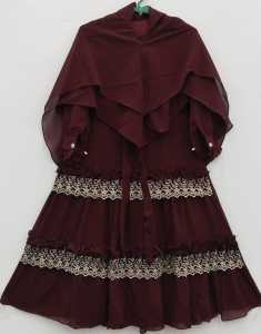 Gamis Anak Syari | Variasi Rk usia 7 atau 8 taun/ gamis ceruti babbydoll anak variasi renda kriwil