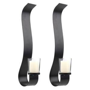 2pcs Elegant S Shape Wall Holder Candlestick for Home Decoration with Quality Iron Materials Home Improvement