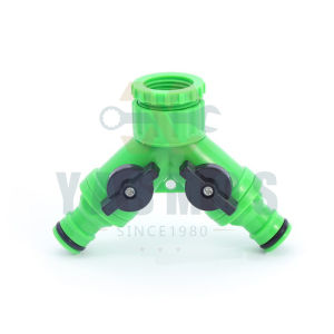 3/4 Water Tap Splitter 2 Way For 1/2 Caliber Hose To Faucet Fast Connector Adaptor Y Shape Garden Tap Splitter