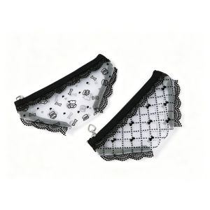 CHLOCH Lace Mesh Storage Pouch Briefs Shape Multi-use Cosmetic Bag Cute Triangle Toiletry Bag Home Travel