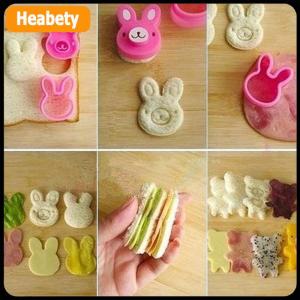 【2-3 days delivery】 3 PCS Sandwich Crust Cutter Cookie Bread Mold Bento Maker Rabbit Panda Flower