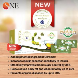 (NEW ENHANCED & UPGRADED!) SNE PANSULIN (60 sachets x 2.5g) (Balance/ Lower sugar level diabetes high blood pressure boost immune system))