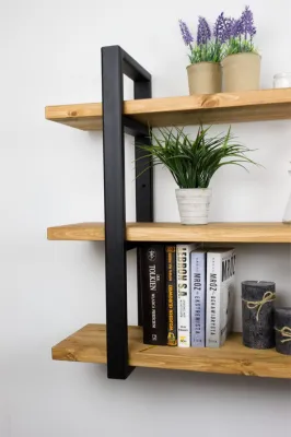 3-layer industrial wall shelf industrial floating shelf industrial wood shelf industrial kitchen shelf industrial open shelving wall mounted industrial shelf modern industrial shelf loft style wall shelf wood and metal wall shelf industrial displ