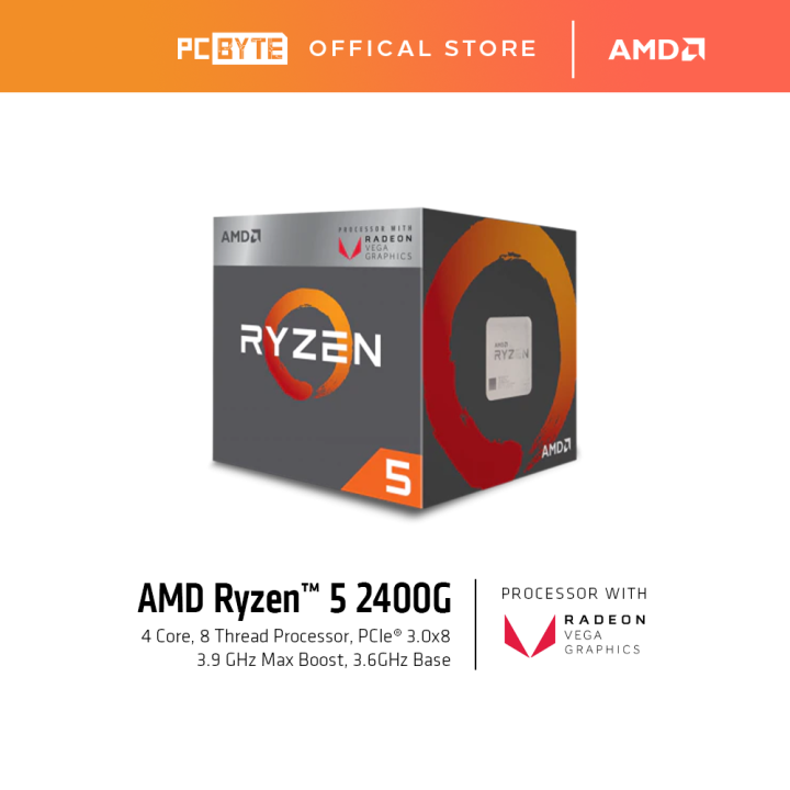 Amd ryzen 5 2400g online with radeon vega graphics