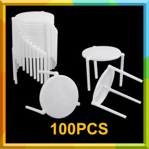 100PCS Pizza Stand Tripod Pizza Saver Take Out Catering Disposable White Pizza Stack