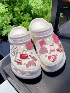 Metal shoes charm cross charm Silver metal Shoe Buckle Balloon Dog Bear Fashion Shoes Accessories