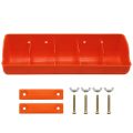 Viddavetphil  Orange Plastic Piglet Trough Feeding Five Grids Pigplastic hanging piglet feeder 5 holes. 