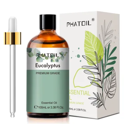 PHATOIL 100ML Eucalyptus Essential Oil Natural Plant Aromatherapy Relaxing Essential Oils for Home Air Humidifier