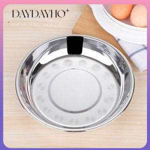 Piring Korea Tebal High Quality / Piring Stainless / Nampan Piring Bulat