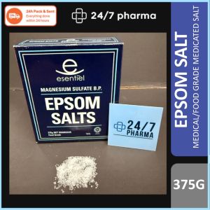 Esentiel Epsom Salt 375g (Food Grade) Magnesium Sulfate BP Garam Rendam Kaki Detox Liver Halal