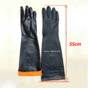 GĂNG TAY CAO SU ĐA NĂNG CHỐNG AXIT  HÓA CHẤT  CHỊU DẦU CHỐNG NƯỚC BẢO HỘ LAO ĐỘNG DÀI 55CM