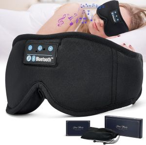 หน้ากากนอนบลูทูธ - หน้ากากตาเพลงไร้สาย 3D ผ้าระบายอากาศสำหรับผู้ชายและผู้หญิง หูฟังนอนสำหรับผู้นอนตะแคง เหมาะสำหรับการนอนหลับ การเดินทาง การงีบหลับ การทำสมาธิ พร้อมความพอดีที่ปรับได้และความสบาย