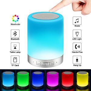 [ Konbini ] CL-671 Multifunctional Wireless Bluetooth Touch Table Lamp Rechargeable Portable Speaker Music Player Romantic LED