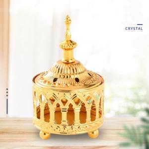 Vintages Arabic Incenses Holder Metal Bowl with Lid for Enhancing Meditations Yogas and Home Space