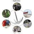 Boats Anchor Folding Weed Razor 4 Claw Anchor Sickle Water Grass Plants Cutter With Rope Landscape Lake Weed Tool. 