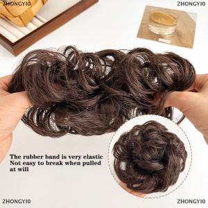 [COD] ZHONGYI0 วิกผมบันสังเคราะห์ผมต่อหางม้าสำหรับผู้หญิงยางมัดผมแบบยืดหยุ่น