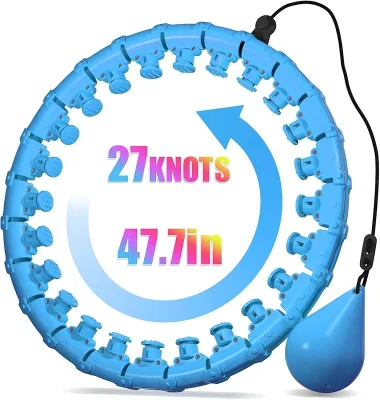 Weighted Hula Infinity Fitness Hoop for Weight Loss 2 in 1 Smart Fitness Workout Hula Circle Hoops with 27 Detachable Knots Exercise Fit Hoop Suitable for Women and Beginners
