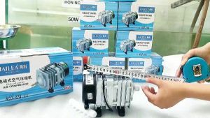 Máy Sủi Oxy Công Suất Lớn Hailea ACO-328 60W 6 Vòi Cho Hồ Cá Tôm Hải Sản Khỏe Mạnh