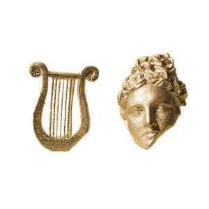Unique Asymmetrical Earrings Apollo Lyre Ear Studs Elegant Drop Earrings Suitable for Stylish and Fashion Individuals
