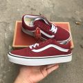 Giày Vans Old Skool Màu Đỏ Mận, Đen. 