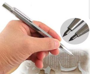 Pena Pemotong Keramik – Alat Presisi untuk Potong Keramik | Pena Alat Pemotong Pen Ukir | Scribe Tungsten Kaca | Kayu Keramik Besi Anti Karat Serbaguna | Engraving Carbide Scriber Pen For Glass Metal DZ