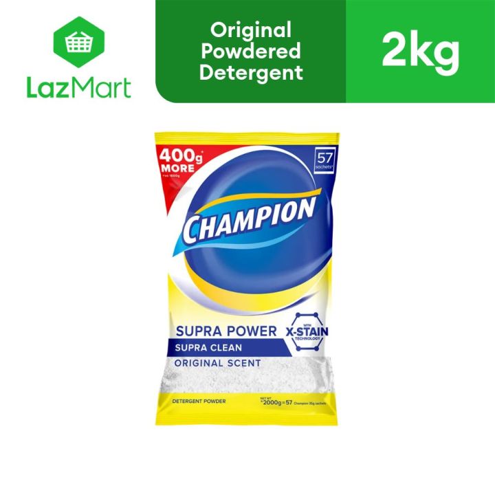 Champion Laundry Powder Detergent Original Supra Clean 2KG Lazada PH