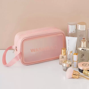 Tas Kosmetik Washbag Toiletry- Pouch Make-Up Travel Transparan Waterproof Tas Sabun Peralatan Mandi Travel