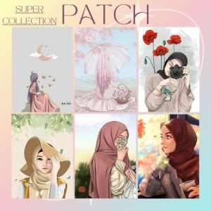 Patch Besar Jahit Uk 20X14 CM Motif Lucu Aksesoris Tempelan Baju Emblem Bordiran Stiker Kain