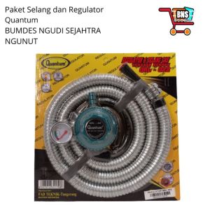 (murah) PAKET SELANG DAN REGULATOR GAS - QUANTUM