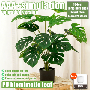 🔥Send flower pots🔥fake plants indoor 24 hour shipping 18 leaves 70cm/24 leaves 110cm artificial banana fake plants decoration fake plants with pots  pokok hiasan dalam rumah 人造植物