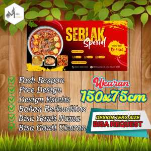Spanduk Banner Size 150x75 Cm Seblak Spesial Free Custom Design