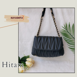 Tas Selempang Wanita Rania Puffy Premium Tali Rantai