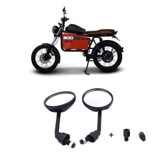 Gương tròn loại nhỏ ngắn 18cm dùng cho xe datbike veaver chân ốc 8mm