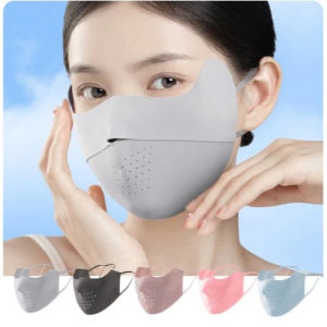 Khẩu Trang Có Lỗ Thoáng Khí Che Mặt Toàn Diện – Chống Nắng UPF 50+ Che Gò Má Co Giãn Không Bí Da