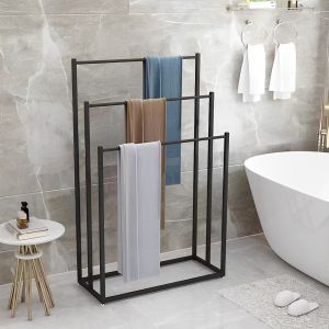 Nordic Design Towel Rack – Freestanding Heavy-Duty Metal Base | Great for Bath Kitchen or Laundry Area!