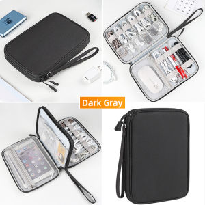 Travel Gadget Organizer Double Layer Waterproof Electronic Powerbank Storage Bag