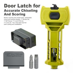 COUPLECOL Accurate Scoring Door Kit Door Mount Square or Round Door Installation Kit Anti-slip Stainless Steel Door Mortise Tool 1-3/8" or 1-3/4" Thick