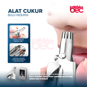 [BEC] Alat Pencukur Bulu Hidung | Gunting Bulu Hidung | Nose Hair Trimmer | Alat Pencukur Bulu Hidung Manual Tanpa Baterai