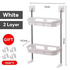 Tidy House 1/2/3 Tier Toilet Storage Rack Organzier Bathroom Stainless Shelf Above Toilet Washroom Rack with Hooks