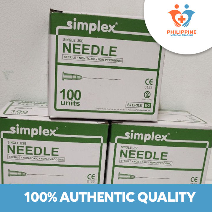 Simplex Needle 100pcsbox Disposable G18, G19, G20, G21, G22, G23, G24 ...
