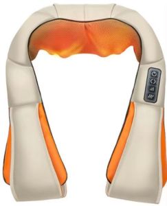 Hnann Wired/Wireless Neck and Shoulder Massager 3D Shiatsu Deep Tissue Kneading Massage Pillow for Back Leg Body Muscle Soreness Relief Home Office and Car Use
