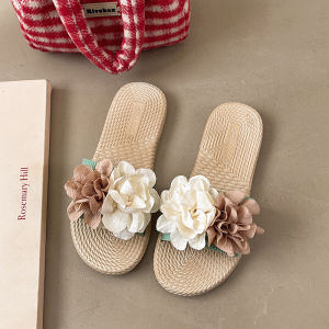 Two-Tone Floral Summer New Trendy Fashion Comfortable And Durable Slip-On Sandals For Outdoor And Home Use Lightweight And Versatile