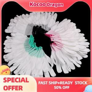 Kocoo ถุงมืออิเล็กทรอนิกส์ทำงานอิเล็กทรอนิกส์ป้องกันไฟฟ้าสถิตย์นิ้วเคลือบฝ่ามือ5คู่