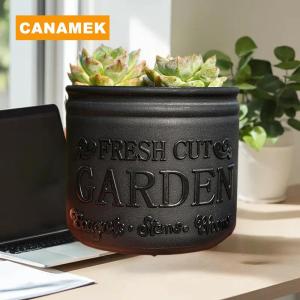 【CANAMEK】 Flower Pot Round Planters Succulents Plant Pot Office Desktop Balcony Home Garden Decoration Outdoor Potted