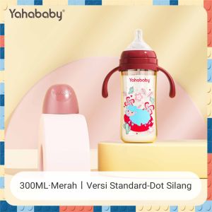 YAHABABY BOTOL SUSU COMEL PP BEBAS BPA 300ml Leher Lebar Anti-Suffocation & Anti Gas