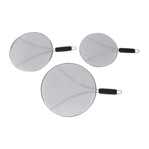 Metal Net Oil Canopies Set of 3 for Cooking Utensils and Frying Including Comfortable Hold and Extended Use