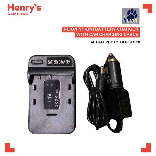 I-LION NP-BN1 BATTERY CHARGER QUICK INDOOR TRAVEL WITH CAR CHARGING CABLE  FOR SONY CYBERSHOT DSC-W800, DSC-WX220, DSC-W830, DSC-W320 DSC-W350 DSCW320 