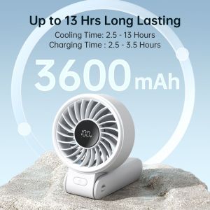 Jisulife Handheld Fan Life7 5000mAh 2024 Upgrade Fan Mobile Rechargeable Portable Cooling Cooler Gift Hanging Mobile Portable Quality Quiet Long Endurance Hyselec Shop