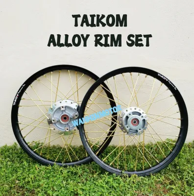 [ TAIKOM ] ALLOY RIM SET LC135 5S Y125Z SRL LC135 4S RXZ WAVE125 EX5 DREAM WAVE100 CHROME HUB COMPLETE SET