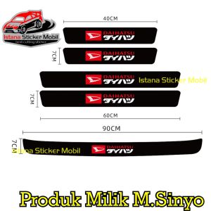 stiker carbon 3d pelindung mobil daihatsu xenia sigra terios ayla kanji sticker anti gores mobil daihatsu sillplate daihatu kanji